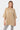 T-shirt Juno Beige oversize porté de face par une mannequin femme avec legging zèbre, logo Eleven blanc sur la poitrine