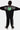 Sweat col rond Jupiter Noir porté de dos par un enfant, lettrage ELVNPRS blanc et cœur vert sur le dos, jogging assorti