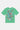 T-shirt Jwin Vert menthe vu de dos à plat, inscription colorée In the end l'amour win avec fleurs et smiley