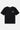 T-shirt Lys Noir Strass à plat, vue de face avec inscription Maison Elevenparis factory brodée de strass sur la poitrine