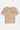 T-shirt Lys Beige à plat, vue de face avec inscription marron Maison Elevenparis factory sur la poitrine