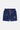 Short Maestro Bandana Bleu Marine à plat, vue de face avec motif bandana bleu clair, cordons tressés et broderie pyramide