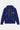 Sweat à capuche zippé Moon Bandana Bleu Marine à plat, vue de face avec motif bandana bleu clair et cordons tressés