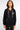 Sweat à capuche zippé Moon Noir porté par un mannequin homme, surpiqûres colorées sur les poches et cordons tressés