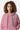 Sweat à capuche zippé Neliot Rose Bandana, plan rapproché sur la broderie pyramide et les cordons tressés