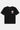T-shirt Next Noir de face à plat, logo Eleven Karaoke Records rose et blanc sur la poitrine