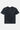 T-shirt Noemie Noir délavé à plat, vue de face avec quatre petites fleurs de lys noires brodées