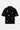 Polo en maille Joly Noir à manches courtes à plat, vue de dos, broderies colorées d'étoiles, de lune et de coeurs