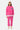 Jogging Paradis Rose délavé assorti à un sweat à capuche rose à coeur turquoise, mannequin homme vu de face en pied