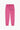 Jogging Paradis Rose vif à plat, vue de face, cordon de serrage, bas élastiqué, logo ELEVEN PARIS à carré turquoise