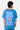 T-shirt Parma Bleu vu de dos sur un mannequin homme, inscription More amour por favor et coeur rose