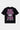 T-shirt Parma Noir à plat, vue de dos, inscription More amour por favor lilas et coeur blanc souriant