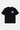 T-shirt Parma Noir à plat, vue de face, coeur lilas souriant sur la poitrine, col rond