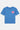 T-shirt Parma Bleu à plat, vue de face, petit coeur rose souriant sur la poitrine, col rond