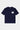 T-shirt Parma Bleu Marine à plat, vue de face, petit coeur blanc souriant sur la poitrine, col rond