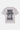 T-shirt Parma Gris délavé à plat, vue de dos, inscription More amour por favor noire et coeurs gris