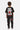 T-shirt Patras Noir porté par un garçon de dos, inscription More Amour Por Favor et coeur rouge, jogging noir