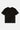 T-shirt Pharell Noir Délavé de dos à plat, dos uni sans motif, col rond, fond blanc studio