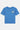 T-shirt Pinerolo Bleu de face à plat, petit coeur souriant en mosaïque bleu clair sur la poitrine