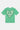 T-shirt Pinerolo Vert de dos à plat, grand coeur souriant en damier vert foncé et blanc, fond blanc