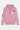 Sweat à capuche Poncho Rose de face à plat, poche kangourou, deux fleurs de lys violette et blanche sur la poitrine