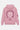 Sweat à capuche Poncho Rose de dos à plat, grand smiley No Snitch violet cerclé de lettres gothiques, fond blanc