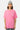 T-shirt Portofino Rose porté par un mannequin homme avec bonnet gris, de face, trois cœurs sur la poitrine