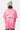 T-shirt Portofino Rose porté par un mannequin homme avec bonnet gris, de dos, grand cœur blanc et inscriptions Love Amor