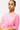T-shirt Portofino Rose, plan rapproché sur le buste d'un mannequin femme, trois cœurs aux yeux en étoile