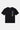 T-shirt Portofino Noir à plat, de face, trois cœurs aux yeux en croix empilés en pastel sur la poitrine