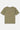 T-shirt Power Kaki à plat, vu de dos, uni sans motif, col rond et manches courtes