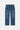 Jean Pretty Bleu Jean à plat, de face, coupe droite, fleurs de lys brodées bleu marine sur les jambes