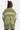 T-shirt Provence Kaki en maille ajourée porté par un mannequin femme, de dos, inscription Elevenparis et numéro 03