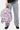 Sac à dos Jalley Bandana Rose tenu à la main, de face, imprimé paisley, inscription Elevenparis, cordon vert et rose