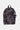 Sac à dos Pamplemousse Noir délavé de face, effet tie-dye gris, grand cœur aux yeux en croix, mousquetons de cordage