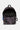 Sac à dos Pamplemousse Noir délavé ouvert, intérieur noir doublé, poche avant et petit cœur brodé, cordages bleu et blanc