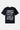 T-shirt Saule Noir Délavé à plat, de dos, grand cœur gris et inscriptions Love et Amor blanches, effet délavé