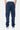 Pantalon cargo Suede Denim Bleu Foncé porté vu de dos, poches arrière à rabat et poches latérales cargo