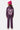 Sweat à capuche Tali Violet porté vu de dos par une enfant avec bonnet fuchsia, grand coeur blanc Love Amor