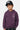Sweat à capuche Tali Violet porté de face par un garçon avec casquette, trois coeurs sur la poitrine