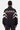 Veste zippée Taren Noir portée vue de dos par une mannequin, inscription ELEVEN gothique et trois fleurs de lys