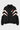 Veste zippée Taren Noir vue de face à plat, bandes écrues en éclair, fleurs de lys rouge et grise sur la poitrine