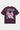T-shirt Taro Violet aubergine à plat, de dos, grand cœur en flammes rose et lettrage Eleven gothique