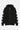 Gilet zippé à capuche Tasmanie Noir en maille à plat, de face, poche kangourou et étoiles blanches sur les manches