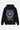 Sweat à capuche Tevy Noir à plat, de dos, grand cœur violet et graffiti Vandals Gone Over Peace