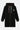 Robe zippée à capuche Texas Noire à plat, de face, surpiqûres colorées, cordons multicolores et broderie sur la poitrine