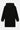 Robe à capuche Texas Noire à plat, de dos, coutures apparentes colorées sur la capuche et les poignets