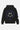 Sweat à capuche Tfila Noir à plat, de dos, visage smiley No Snitch entouré du lettrage ELEVENPARIS gothique violet