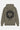 Sweat zippé à capuche Theodora Kaki à plat, de dos, grande fleur noire à cœur smiley No Snitch et City of ELVN
