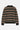 Pull polo Thomas Marron en maille rayée à plat, de dos, rayures noires, marron et écrues